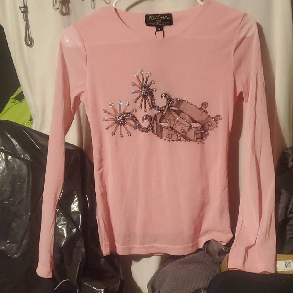 NWT Girl Longsleeve Sheer Blouse